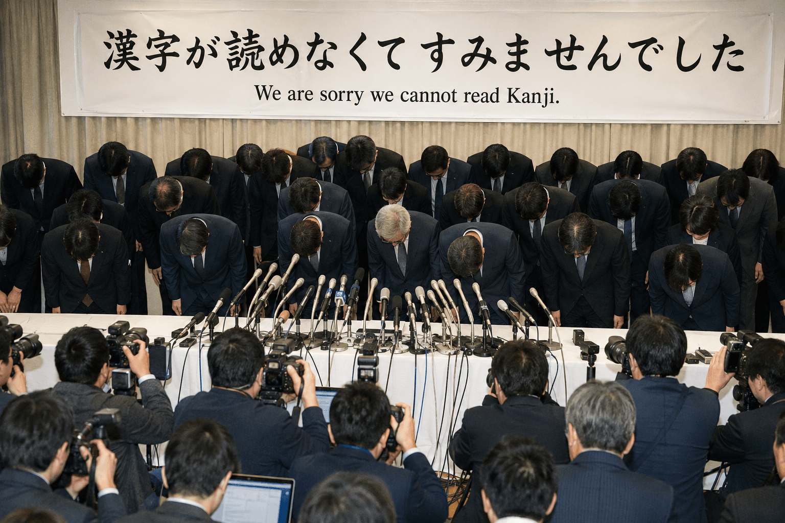 Los japoneses se vienen abajo y confiesan que tampoco entienden los kanjis