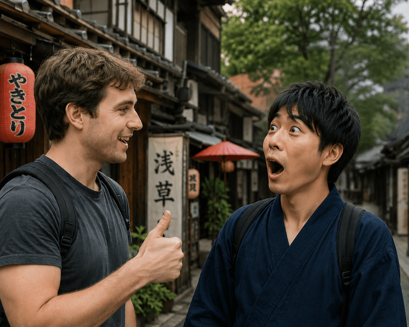 Un gaijin le dice nihongo ojozu desune a un japonés y éste implosiona